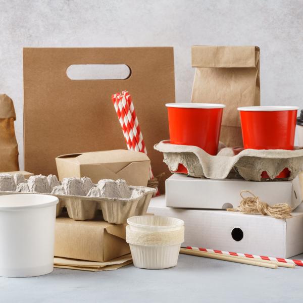 Food packaging including cups, straws, bags and boxes