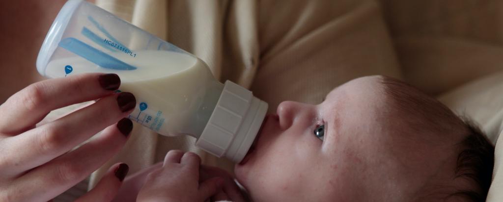 feeding a baby