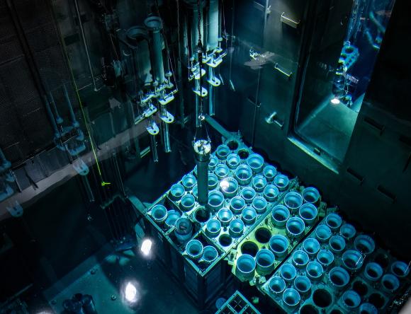 Silicon ingots being irradiated in OPAL