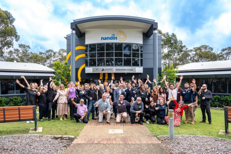 nandin fifth birthday celebrations in December 2023. Group photo in front of the nandin Innovation Centre.