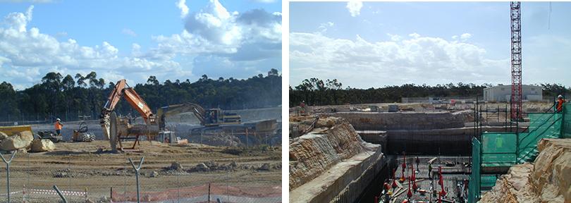 Excavation and foundation.